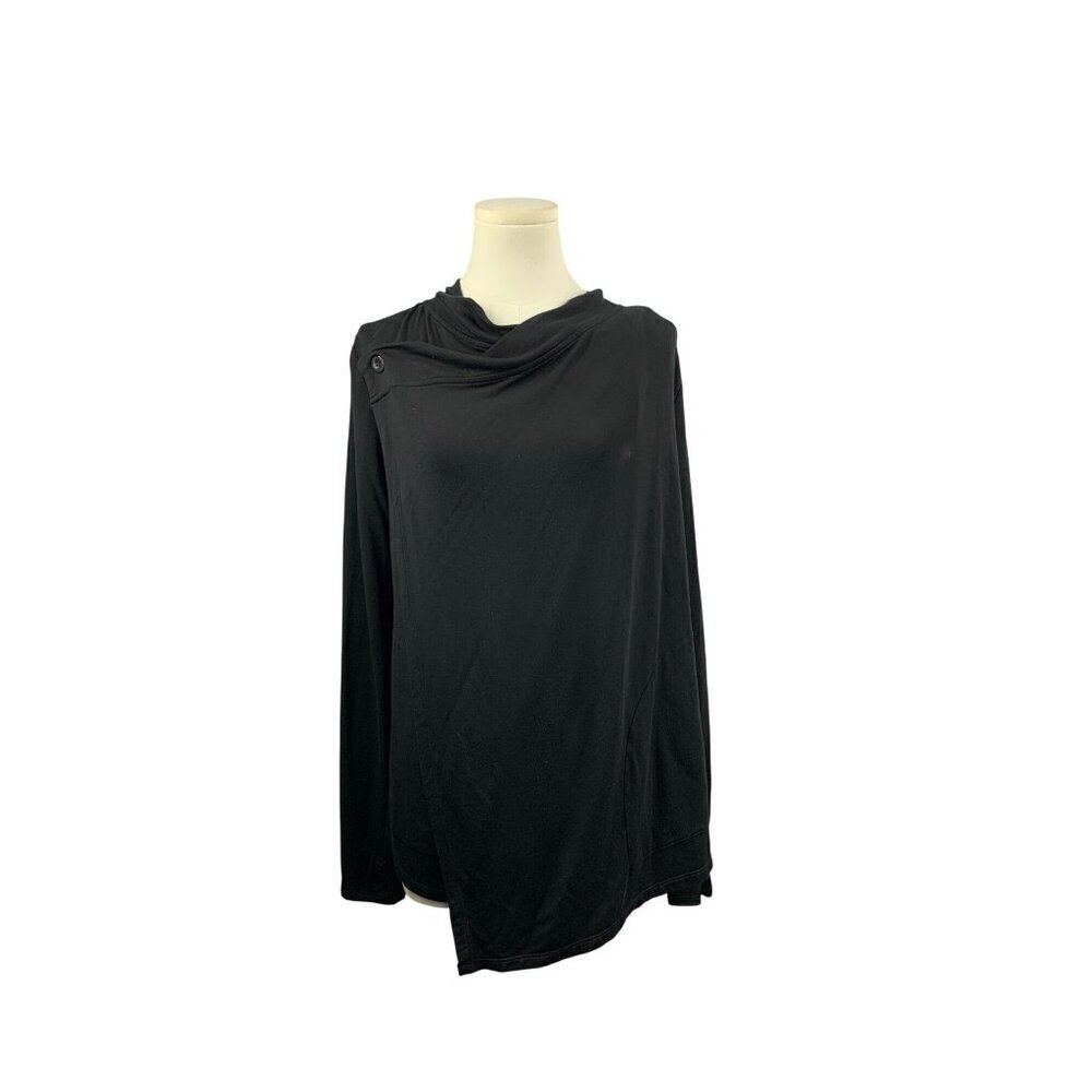 MPG Mondetta Performance Gear Womens Black Long Sleeve Drape Jacket S